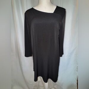 Clara Sun Woo Elegant Black Asymmetrical Dress.  Size S. VGUC.